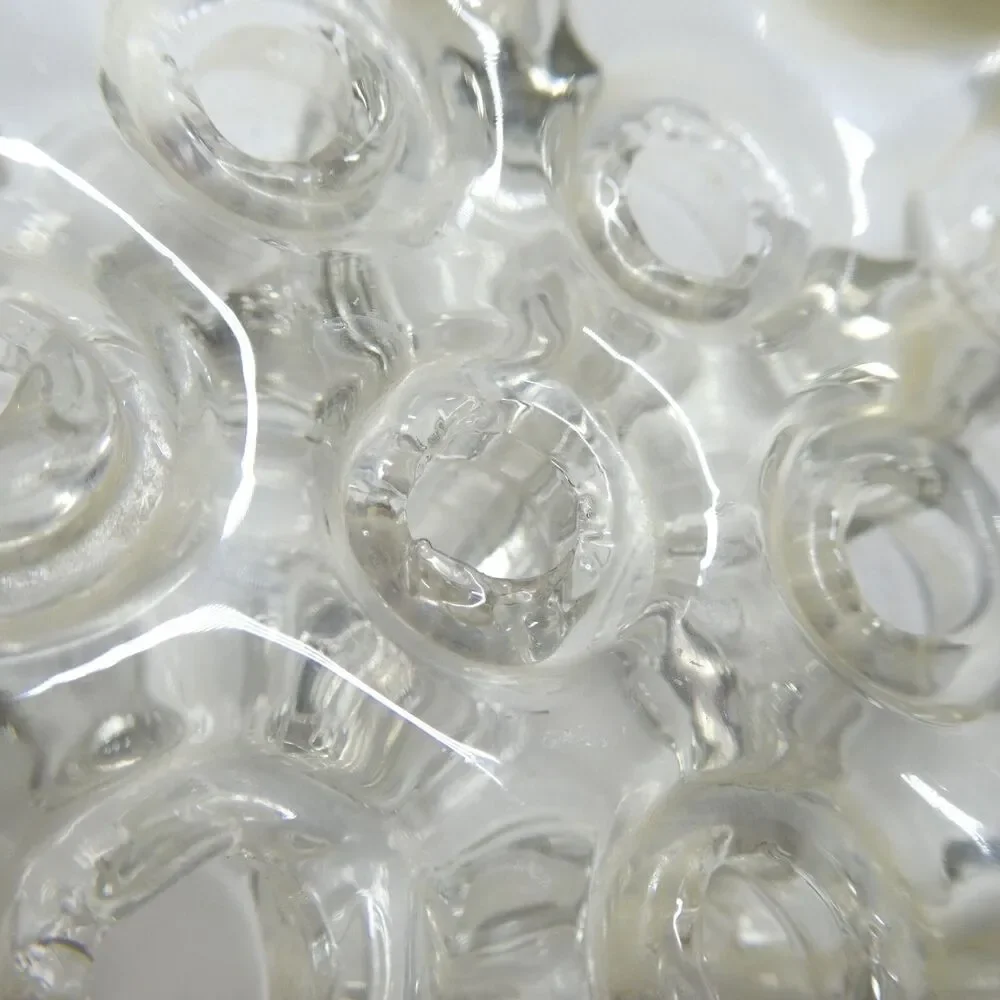 Clear Glass Flower Frog Vintage Round 13 Hole Floral Arranging 4.5
